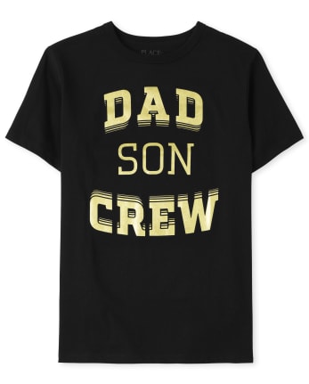 Camiseta con gráfico de equipo familiar y papá a juego para niños