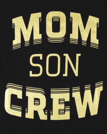 Camiseta con estampado Family Mom Crew a juego para niños