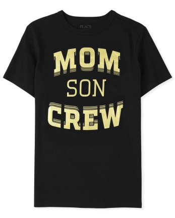 Camiseta con estampado Family Mom Crew a juego para niños