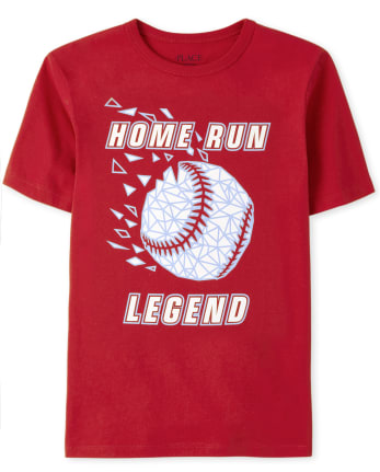 Boys Short Sleeve 'Home Run Legend' Baseball Graphic Tee | The Children ...