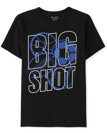 Camiseta estampada Big Shot para niños