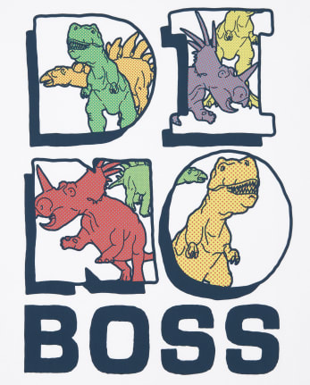 Boys Dino Boss Graphic Tee