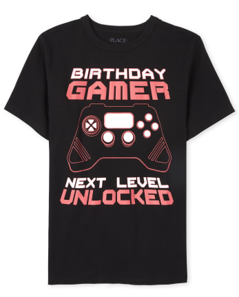 Camiseta gráfica de jugador de cumpleaños para niños