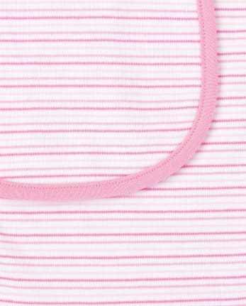 Baby Girls Rose Bib And Burp Cloth 6-Piece Set