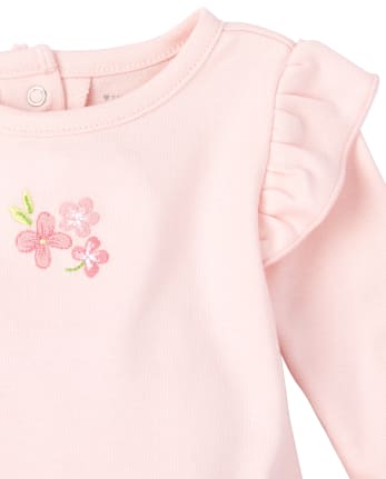 Baby Girls Rose Coverall 3-Piece Set