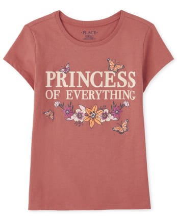 Camiseta con gráfico de princesa de todo para niñas