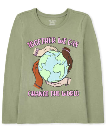 Camiseta estampada Girls Change The World