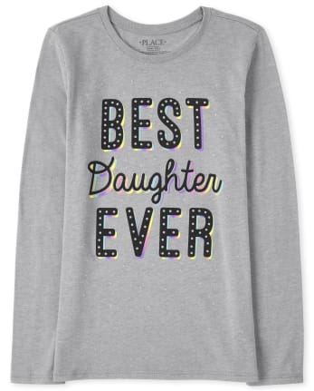 Camiseta con estampado de la mejor hija para niñas