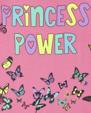 Baby And Toddler Girls Princess Power Graphic Tee
