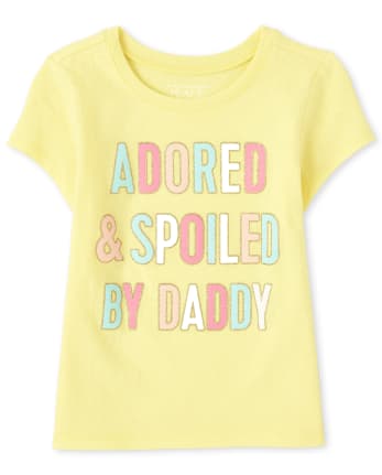 Baby And Toddler Girls Adored By Daddy Graphic Tee