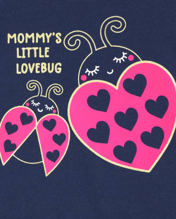 Baby And Toddler Girls Mommy's Lovebug Graphic Tee