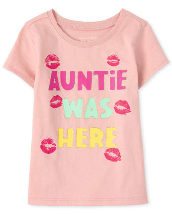 Baby And Toddler Girls Auntie Graphic Tee