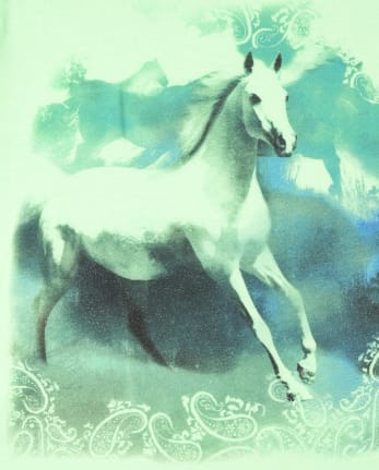 Camiseta con estampado de caballo para niñas