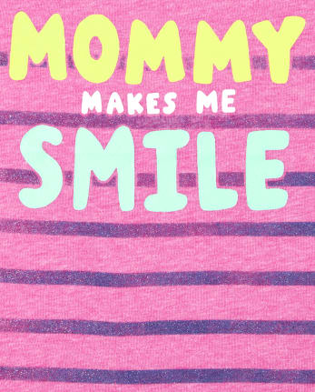 Baby And Toddler Girls Smile Graphic Tee