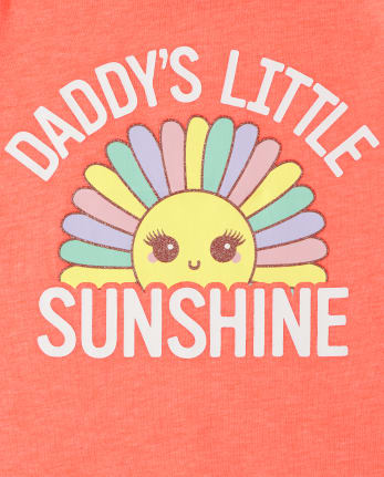 Camiseta con gráfico Daddy&#39;s Sunshine para bebés y niñas pequeñas