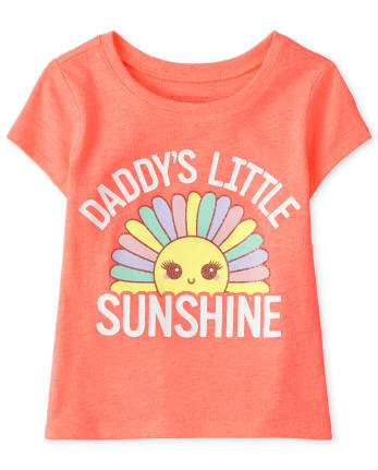 Camiseta con gráfico Daddy&#39;s Sunshine para bebés y niñas pequeñas