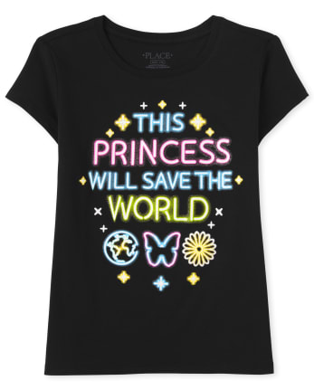 Camiseta con estampado de chicas Save The World