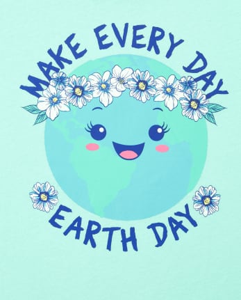 Girls Earth Day Graphic Tee
