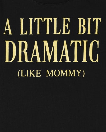 T-shirt graphique dramatique pour bébés et petites filles
