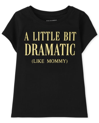 T-shirt graphique dramatique pour bébés et petites filles