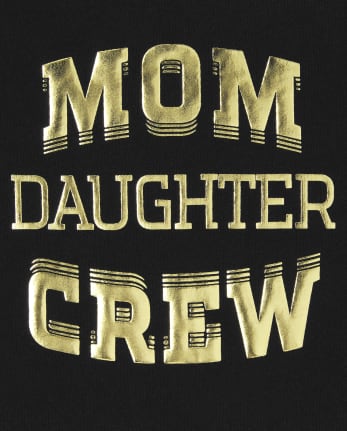 Baby And Toddler Girls Matching Family Mom Crew Graphic Tee