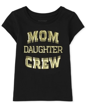 Baby And Toddler Girls Matching Family Mom Crew Graphic Tee