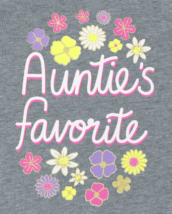 Baby And Toddler Girls Auntie's Favorite Graphic Tee