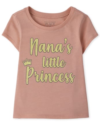 Baby And Toddler Girls Nana's Princess Graphic Tee