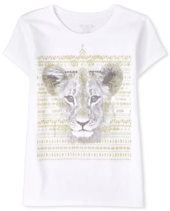 Girls Lion Graphic Tee