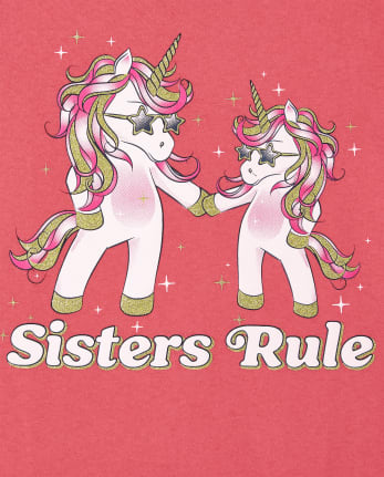 Girls Unicorn Sisters Graphic Tee