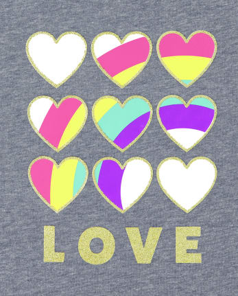 Pack de 2 camisetas con estampado Love para bebés y niñas pequeñas