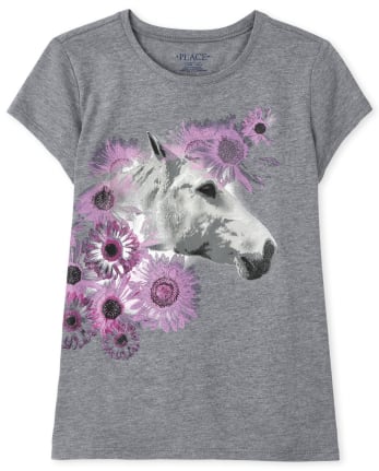 Girls Horse Graphic Tee