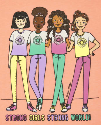 Girls Flower Squad Graphic Tee 2-Pack