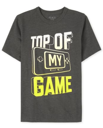 Camiseta estampada Top Of My Game para niños