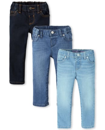Baby And Toddler Girls Super Skinny Jeans 3-Pack