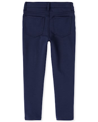 Girls Uniform Ponte Knit Pull On Jeggings 2-Pack - Plus