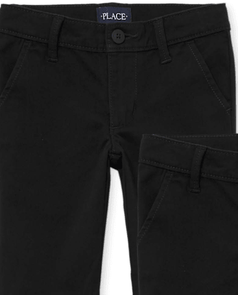 Pantalons chino skinny stretch pour uniformes de filles, lot de 2 - Coupe slim