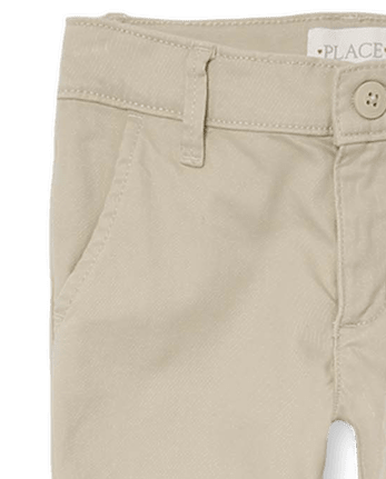 Paquete de 2 pantalones chinos ajustados elásticos uniformes para niñas - Plus