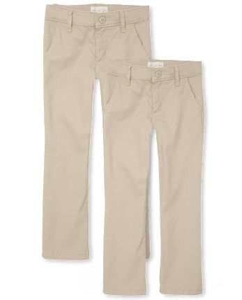 Lot de 2 pantalons chino skinny extensibles pour filles - Taille Plus