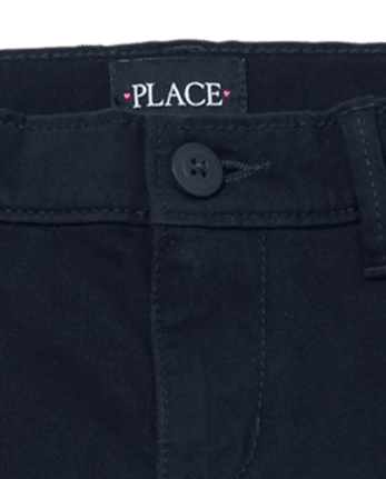 Lot de 2 pantalons chino bootcut uniformes pour filles