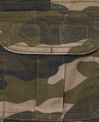 Boys Camo Pull On Cargo Pants 2-Pack