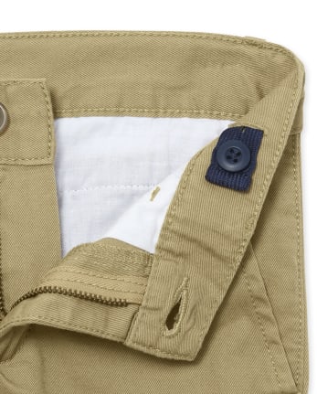 Pantalones chinos ajustados de uniforme para niños, paquete de 3