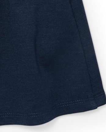 Toddler Girls Uniform Pleated Ponte Knit Button Skort 2-Pack