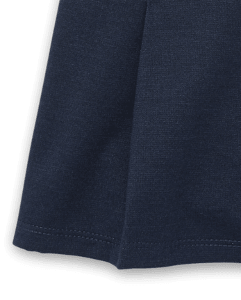 Toddler Girls Uniform Pleated Ponte Knit Button Skort 2-Pack
