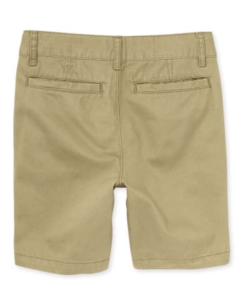 Shorts chinos elásticos de uniforme para niños, paquete de 3