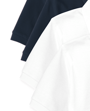 Polo de piqué uniforme para niños, paquete de 4