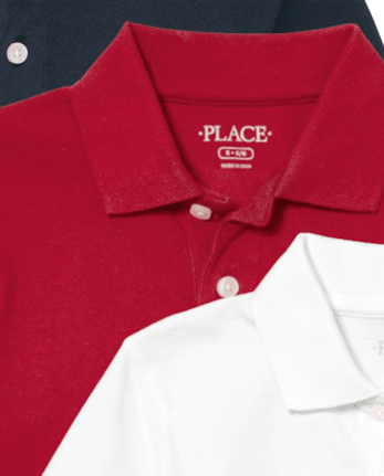 Boys Uniform Soft Pique Polo 3-Pack
