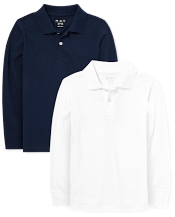 Boys Uniform Soft Jersey Polo 2-Pack