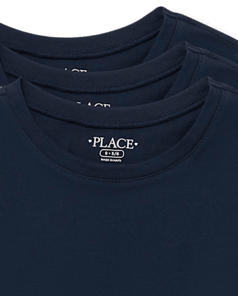 Paquete de 3 camisetas básicas con capas de uniforme para niñas