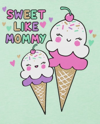 Camiseta estampada Sweet Like Mommy para bebés y niñas pequeñas